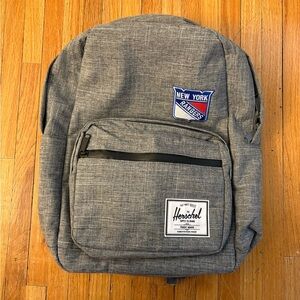 Herschel Grey Backpack with New York Rangers Patch